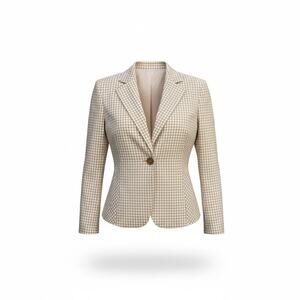 VTG Pendleton 100% Wool Blazer Size 8P  Beige preppy tailored academia Jacket
